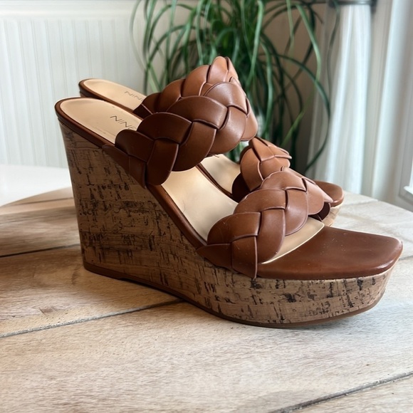 Nine West - Brown Leather Wedges - Size 7M - Picture 4 of 11